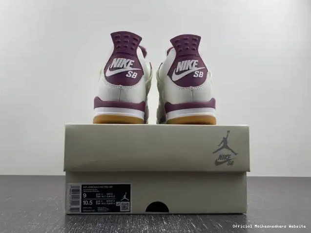 Official Maikesneakers DR5415-102 Jordan 4 x Red Sapphire SB 0505